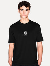 Camiseta Armani Exchange Masculina Regular Fit Small Logo Icon Preta