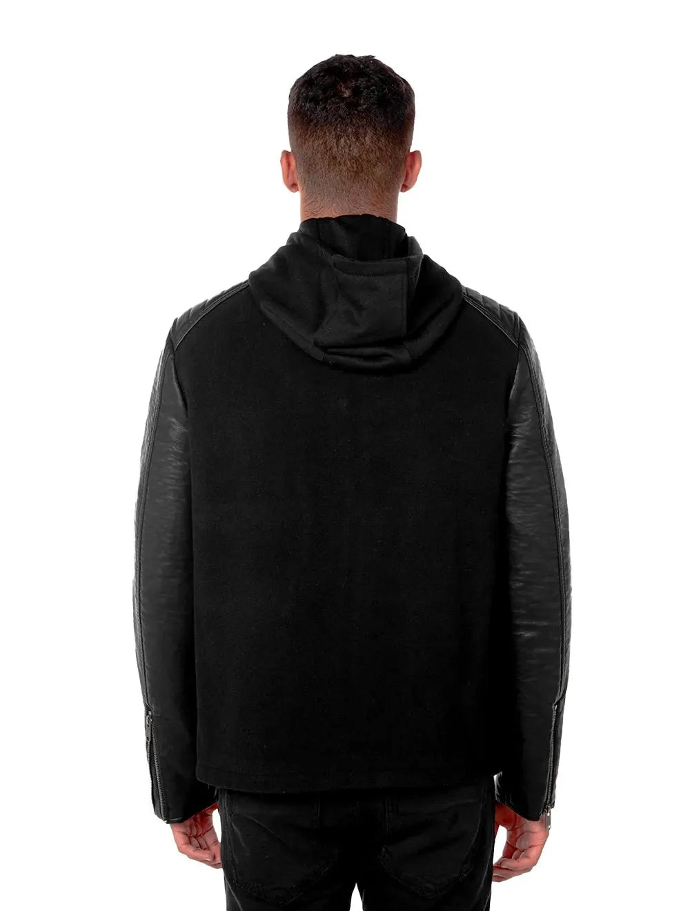 Jaqueta John John Masculina Hoodie Biker Mike Preta