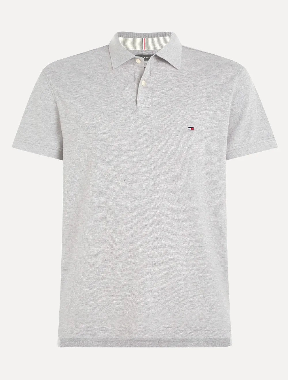 Polo Tommy Hilfiger Masculina Regular Piquet 1985 Light Cinza Mescla