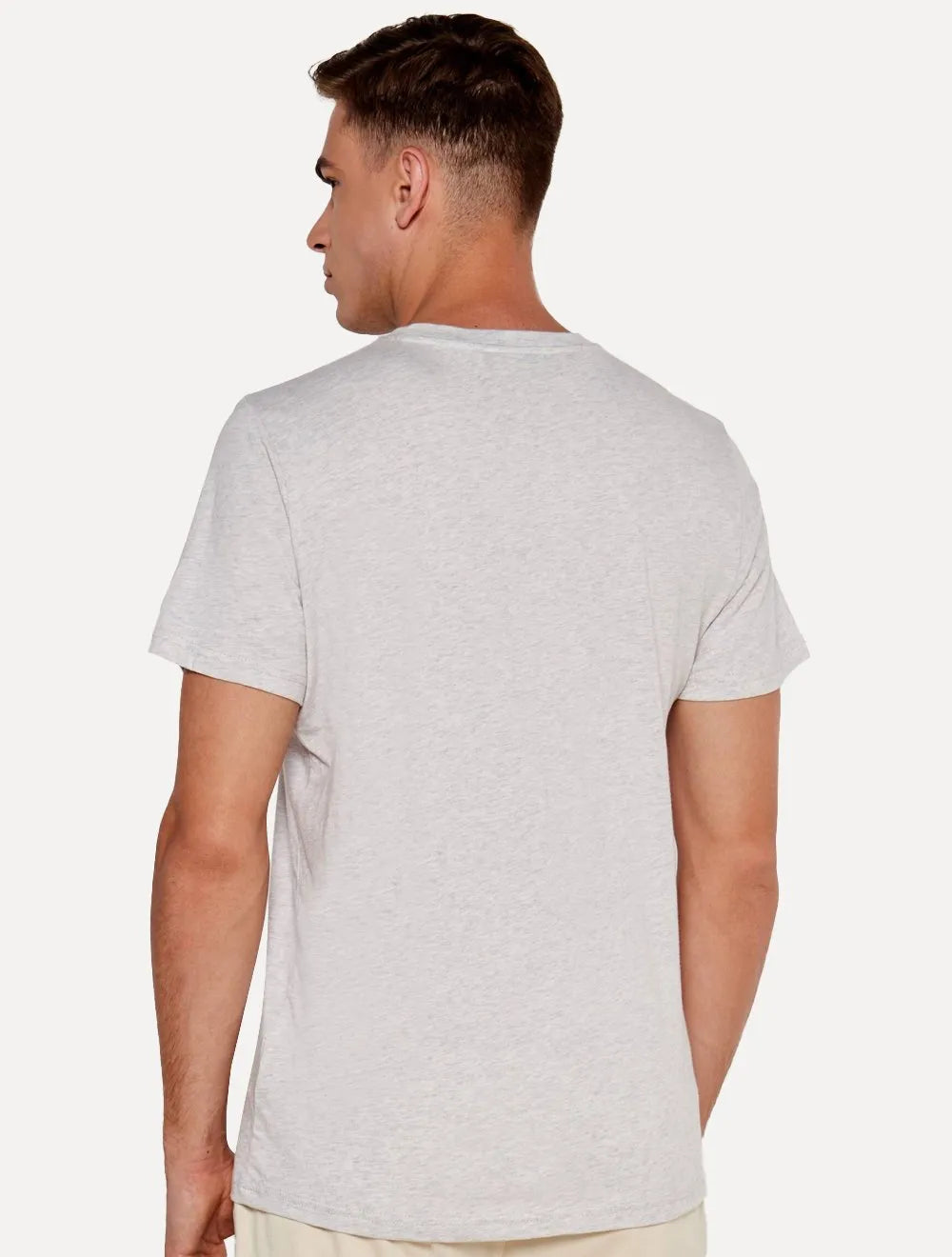 Camiseta Tommy Jeans Masculina Slim Linear Chest Cinza Mescla