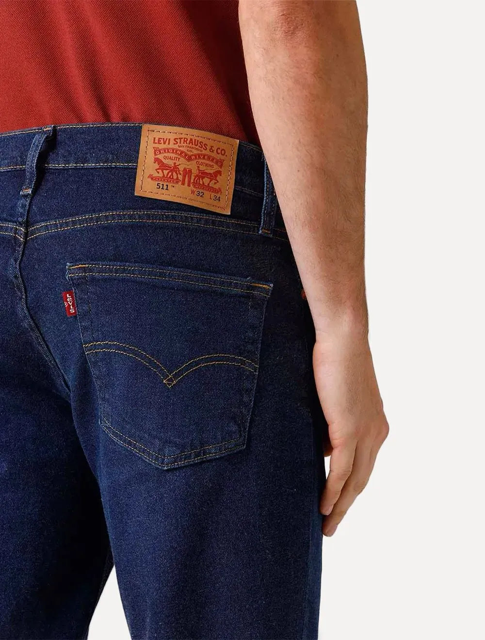 Calça Levis Jeans Masculina 511 Slim Stretch Dark Blue Escura