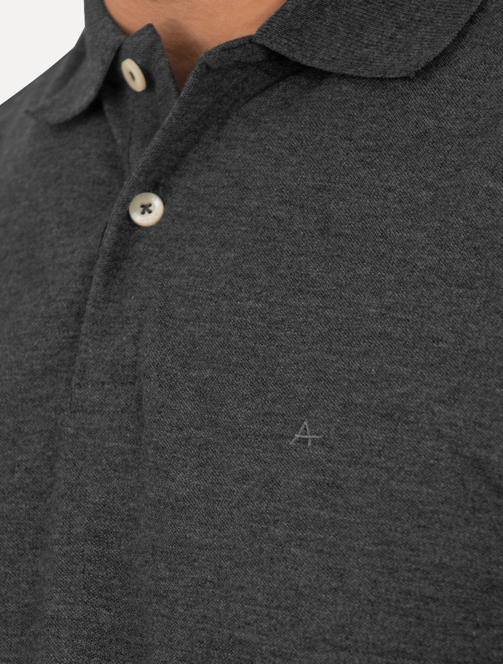 Polo Aramis Masculina Basic Piquet Mono Grafite Mescla