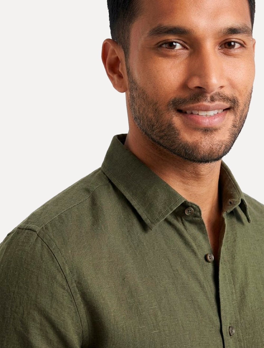 Camisa John John Masculina Regular Manga Curta Rustic Mono Logo Verde Médio