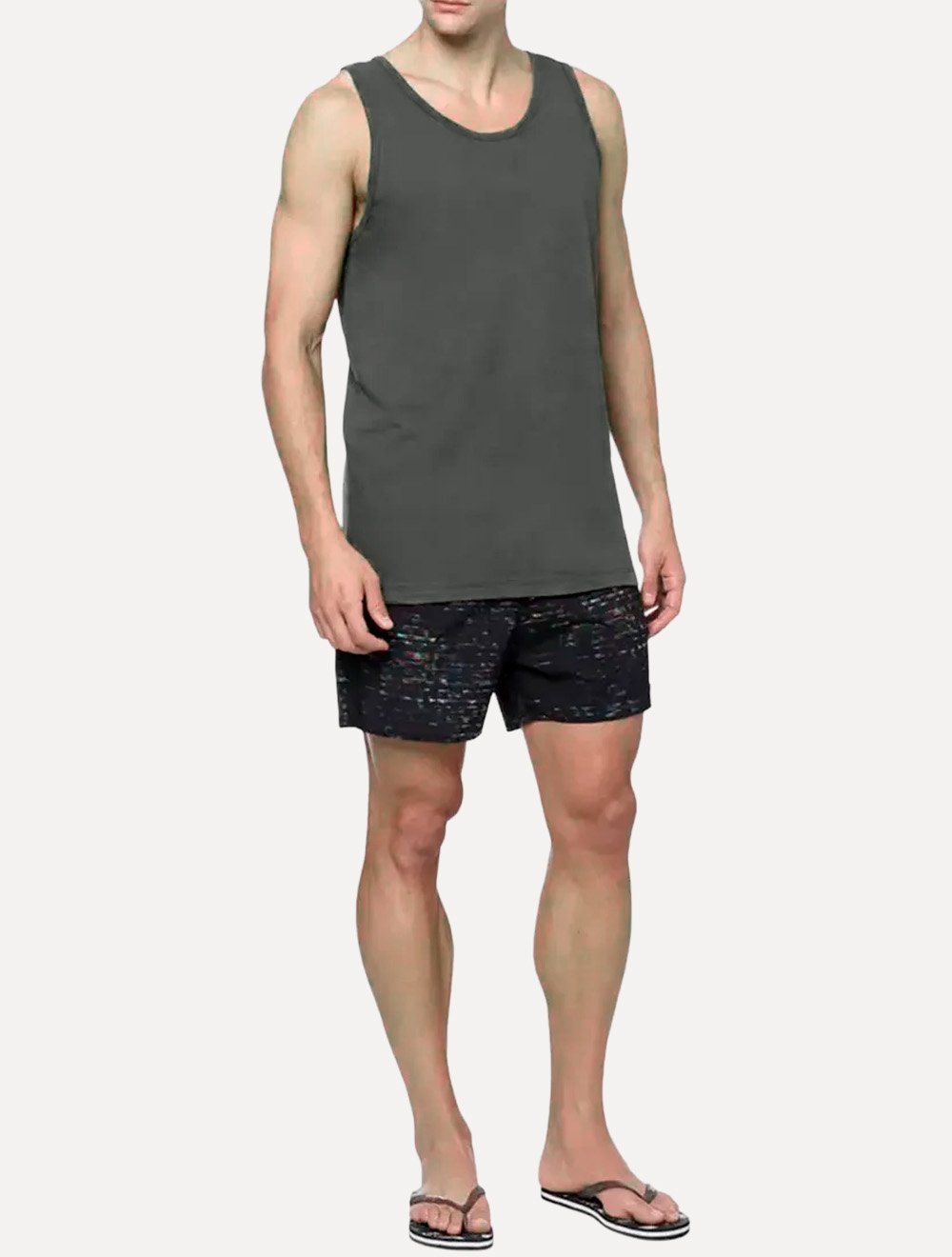 Regata Calvin Klein Swimwear Masculina Classic Chumbo