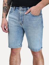 Bermuda Levis Jeans Masculina 405 Standard Shorts Stretch Azul Claro