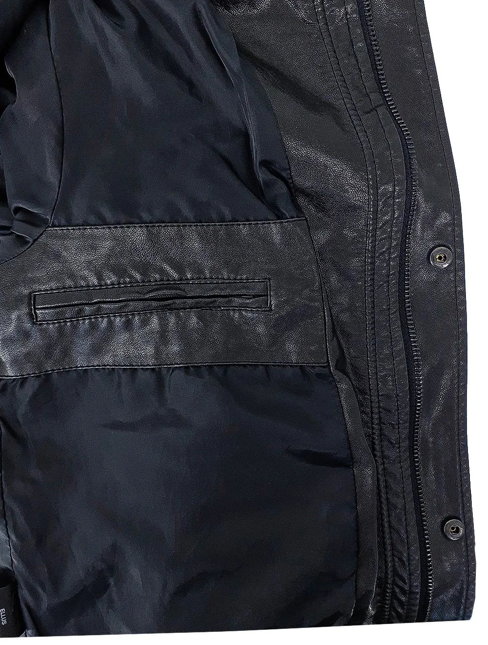 Jaqueta Ellus Masculina PU Leather Washed New Aviator Marrom Café