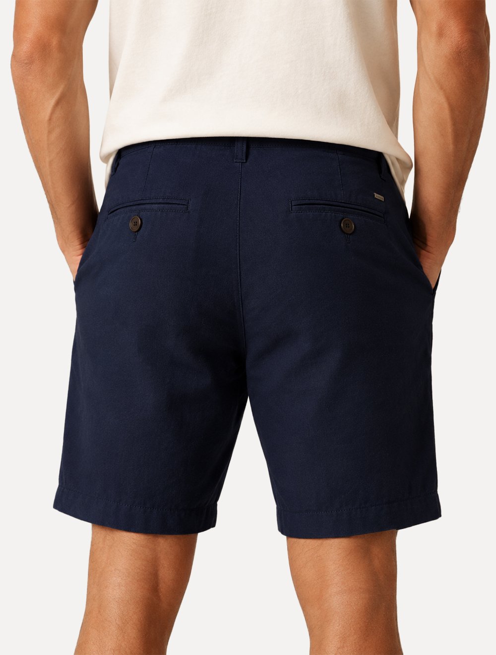 Bermuda Reserva Masculina Casual Linho Azul Marinho