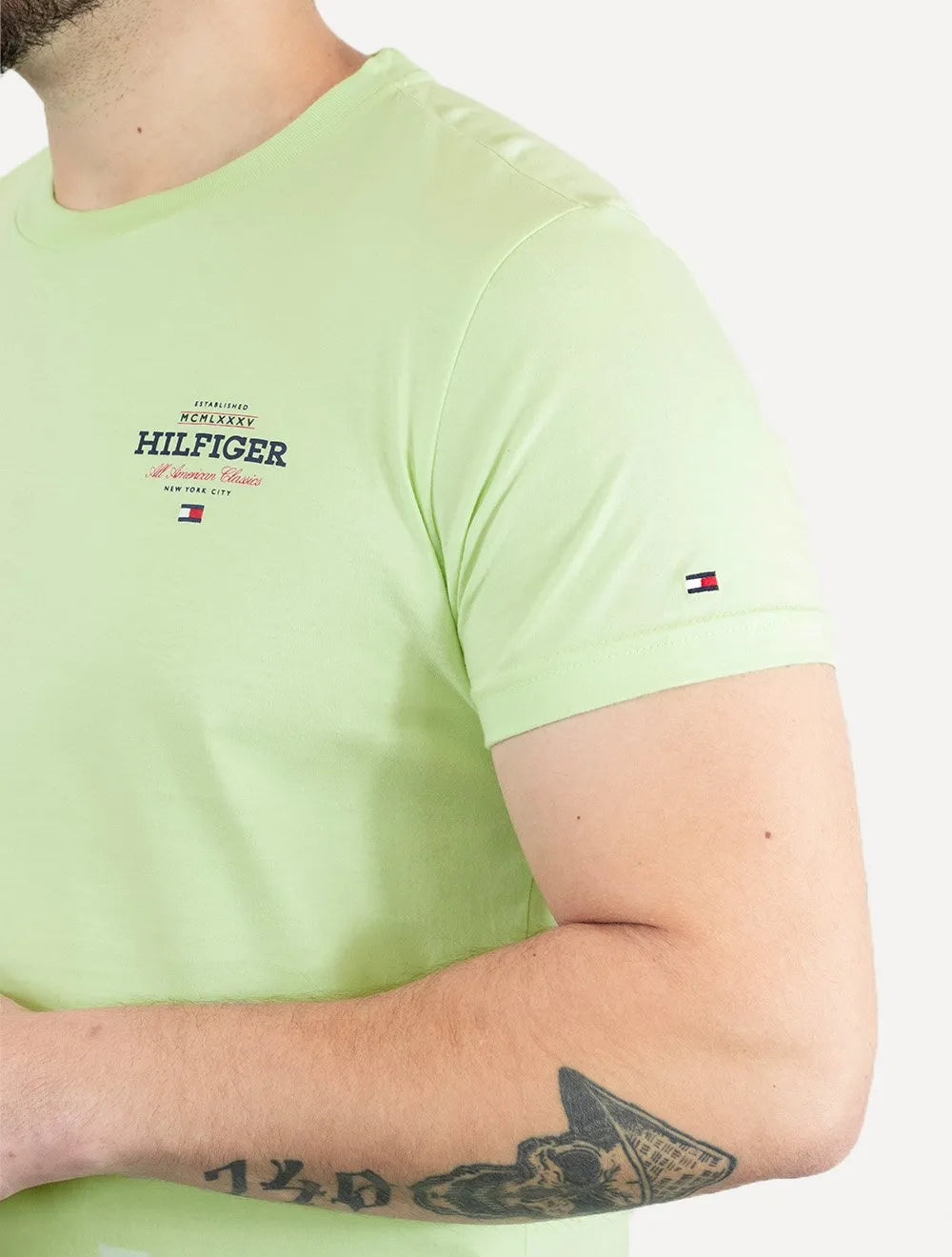 Camiseta Tommy Hilfiger Masculina Monotype All American Verde Claro