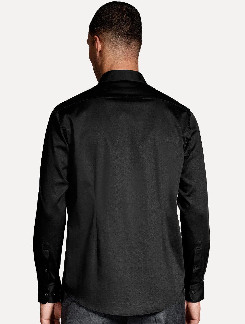 Camisa Aramis Masculina Slim Stretch Cetim Hudson Preta