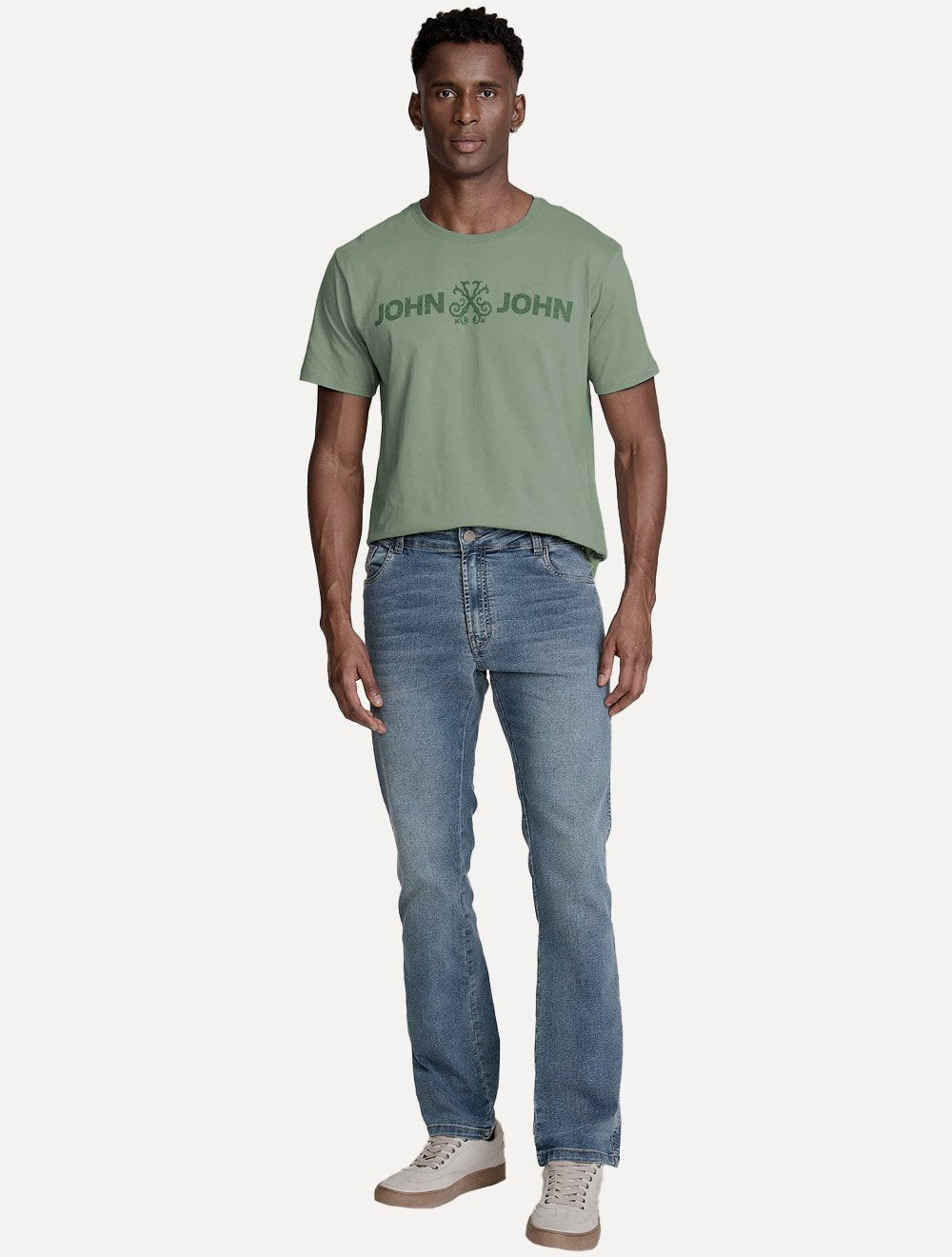 Camiseta John John Masculina Fit Basic Verde Médio