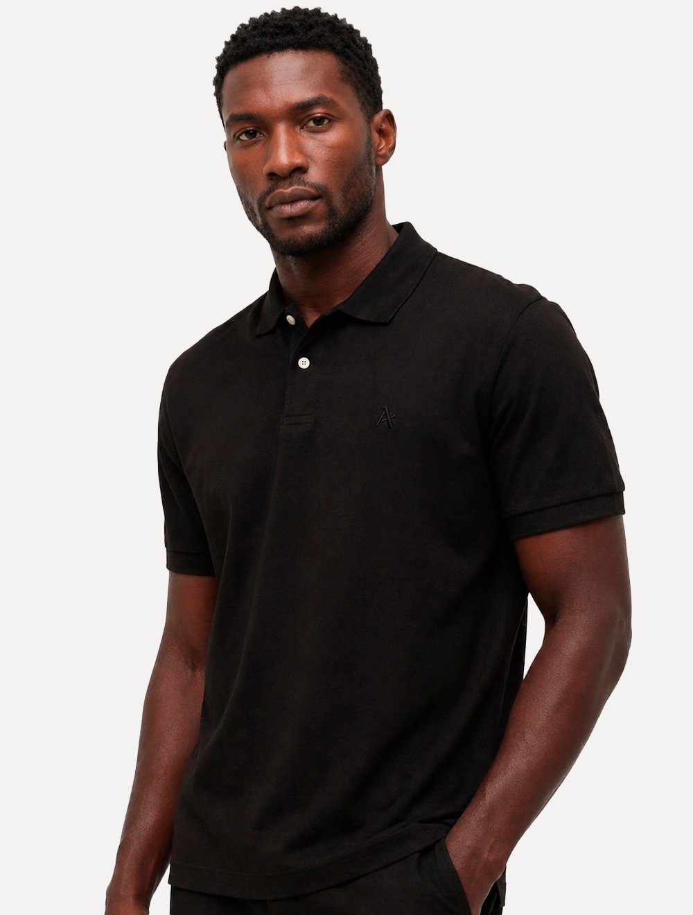 Polo Aramis Masculina Regular Basic Piquet Surton Dark Logo Preto
