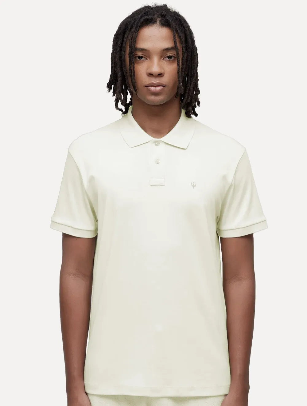 Polo Osklen Masculina Comfort Tridente Pure Touch Mono Logo Areia