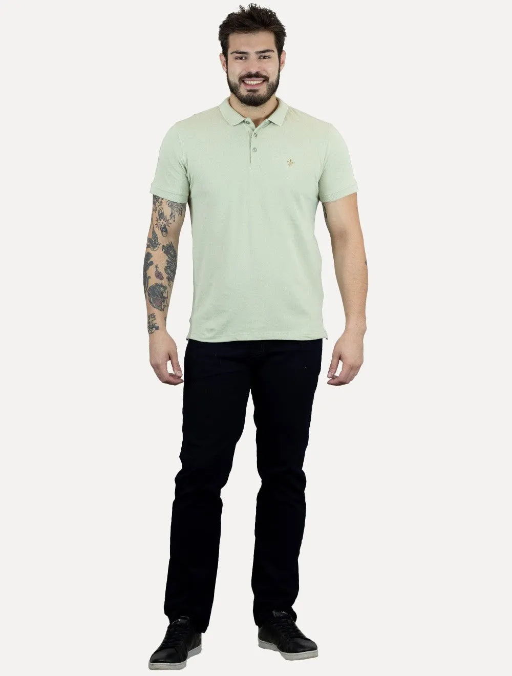 Polo Dudalina Piquet Essentials Cotton Basica Modal Verde Sálvia