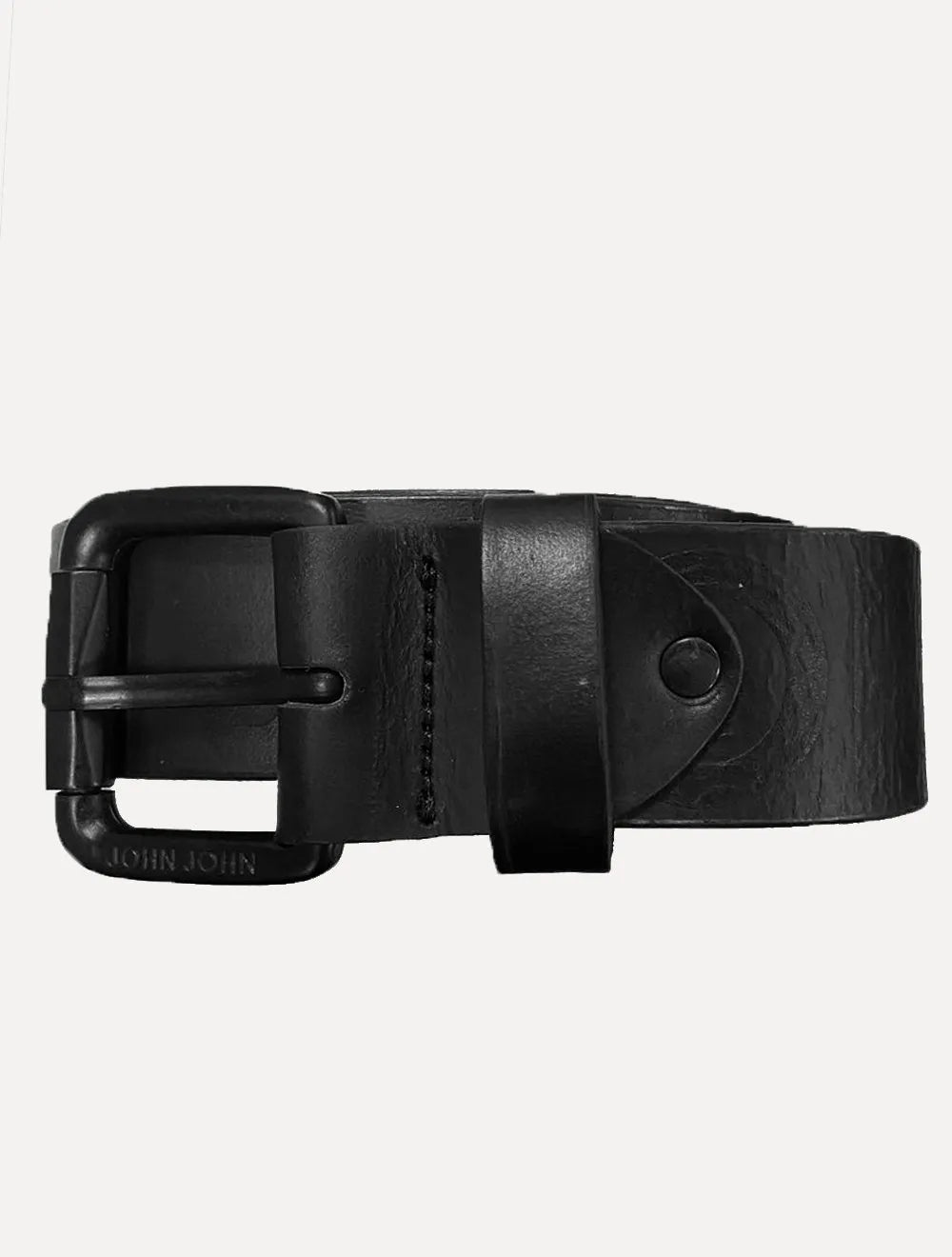 Cinto John John Masculino Couro Embossed Preto