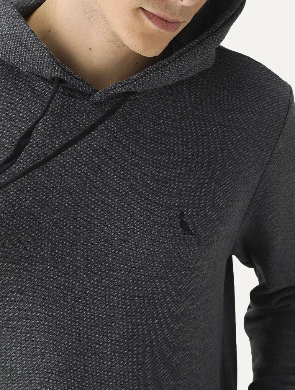 Casaco Reserva Masculino Moletinho Hoodie Capuz Grafite Mescla