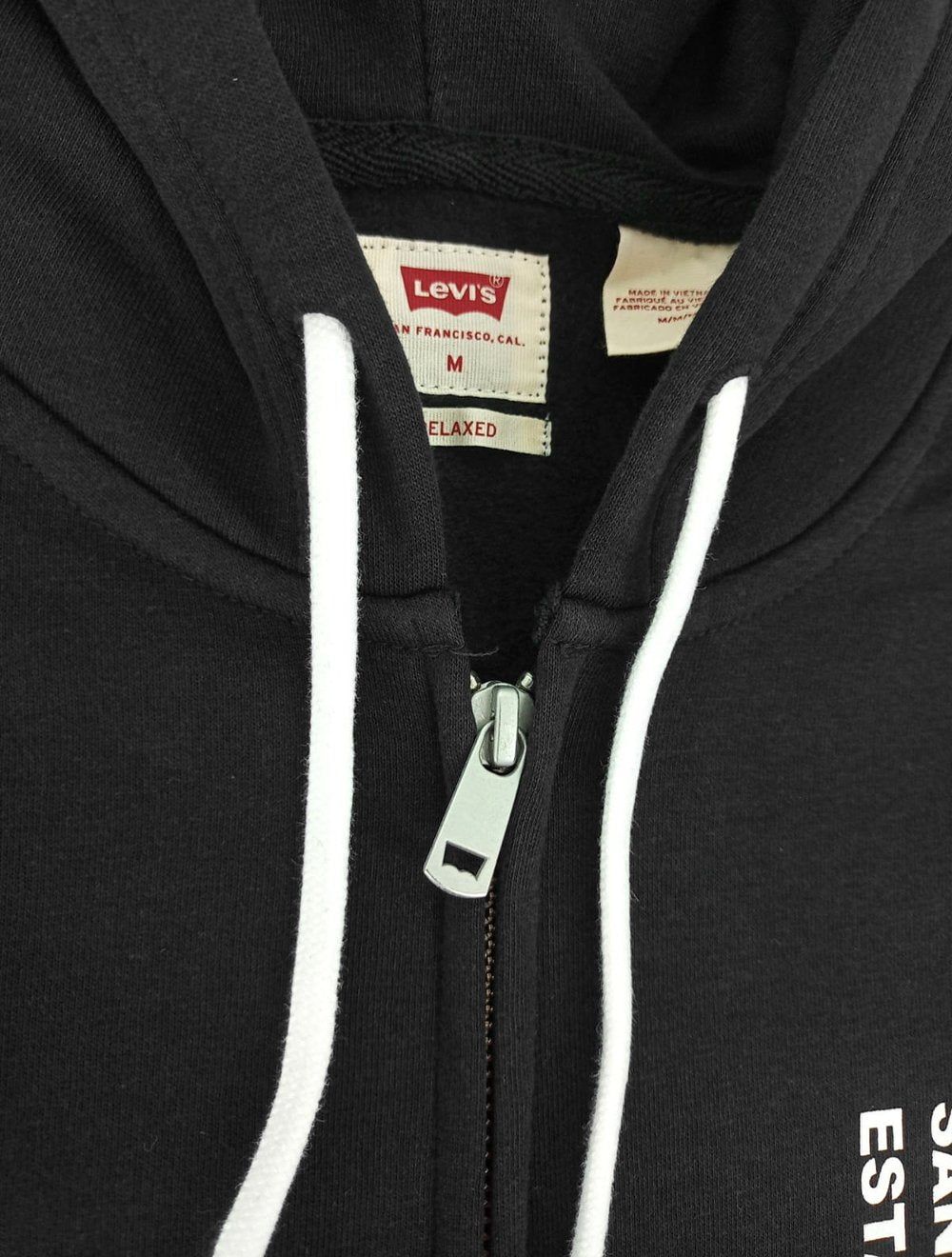 Moletom Levis Masculino Relaxed Graphic Zip Up Hoodie Preto