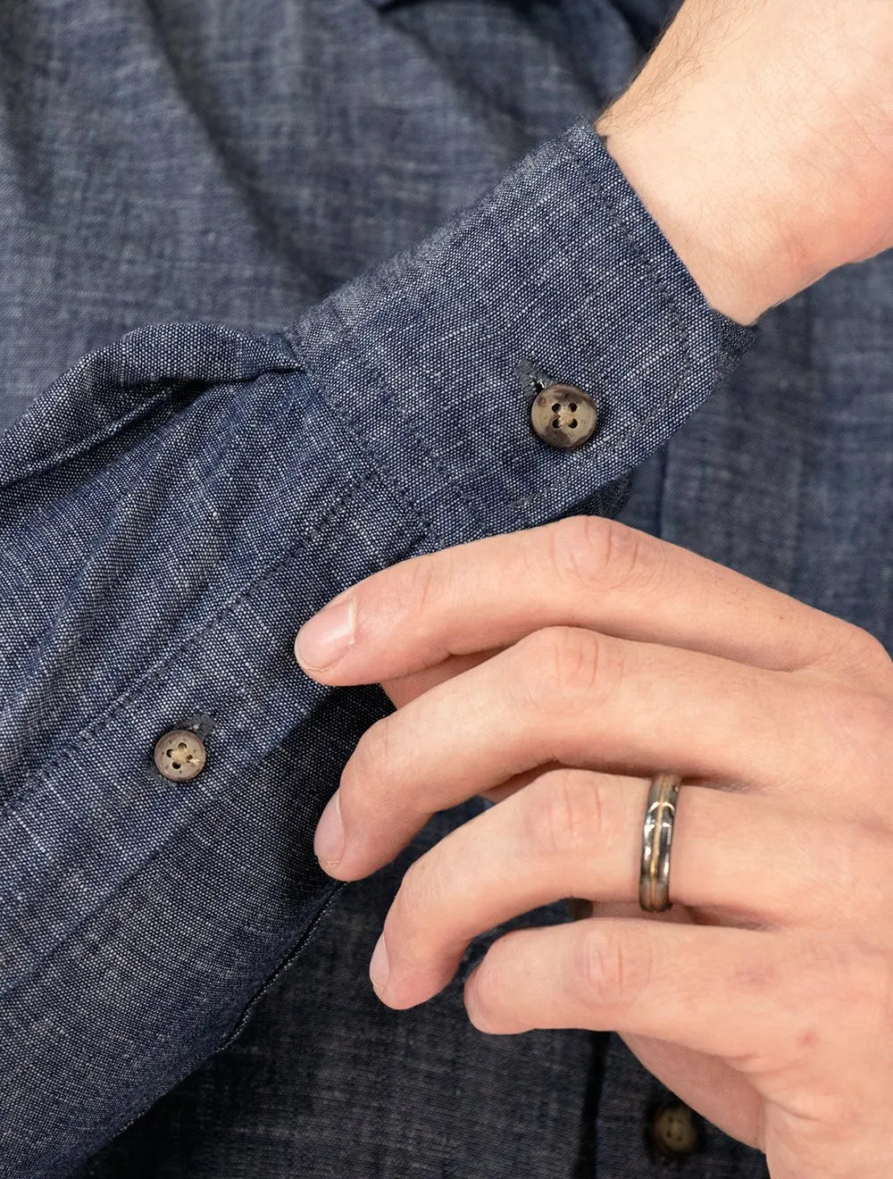 Camisa Reserva Masculina Cotton Maly Azul Índigo Mescla