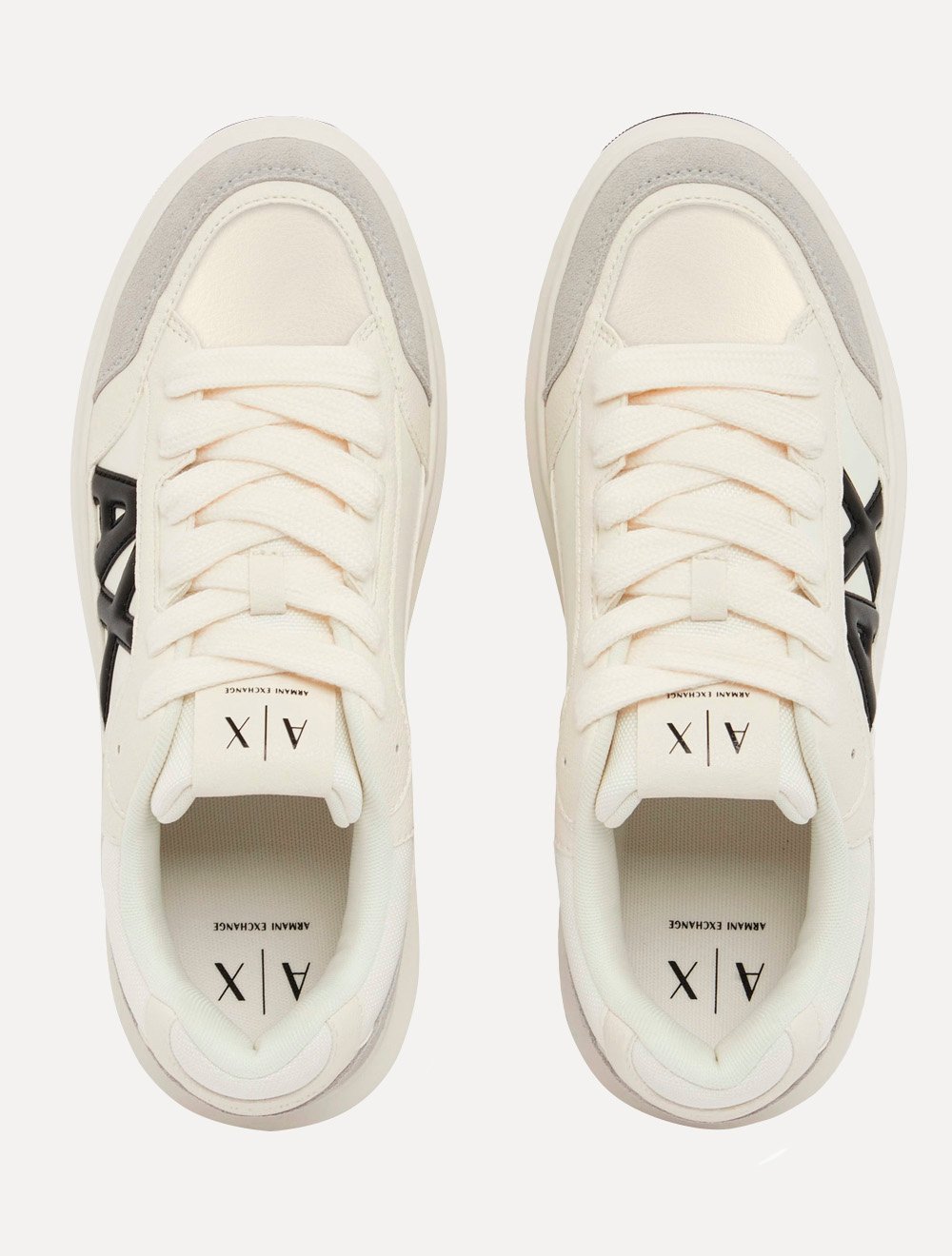 Tênis Armani Exchange Masculino Suede Sneaker Rubber Sole Branco