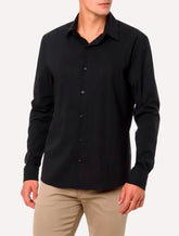 Camisa Calvin Klein Masculina Slim Cannes Essential Preta