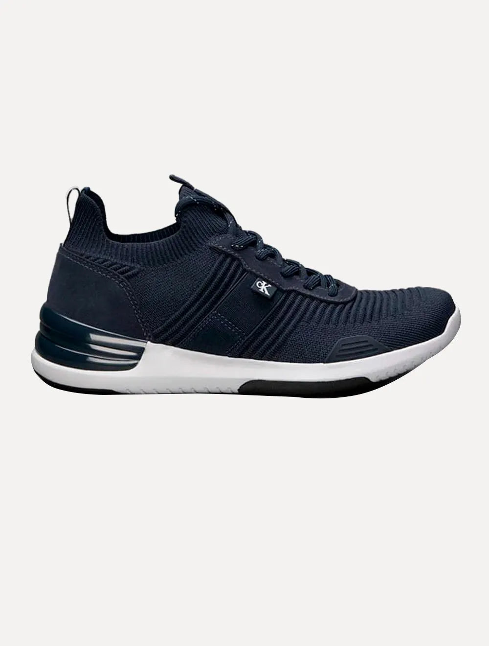Tênis Calvin Klein Jeans Masculino Baixo Knitt Flexible Azul Marinho