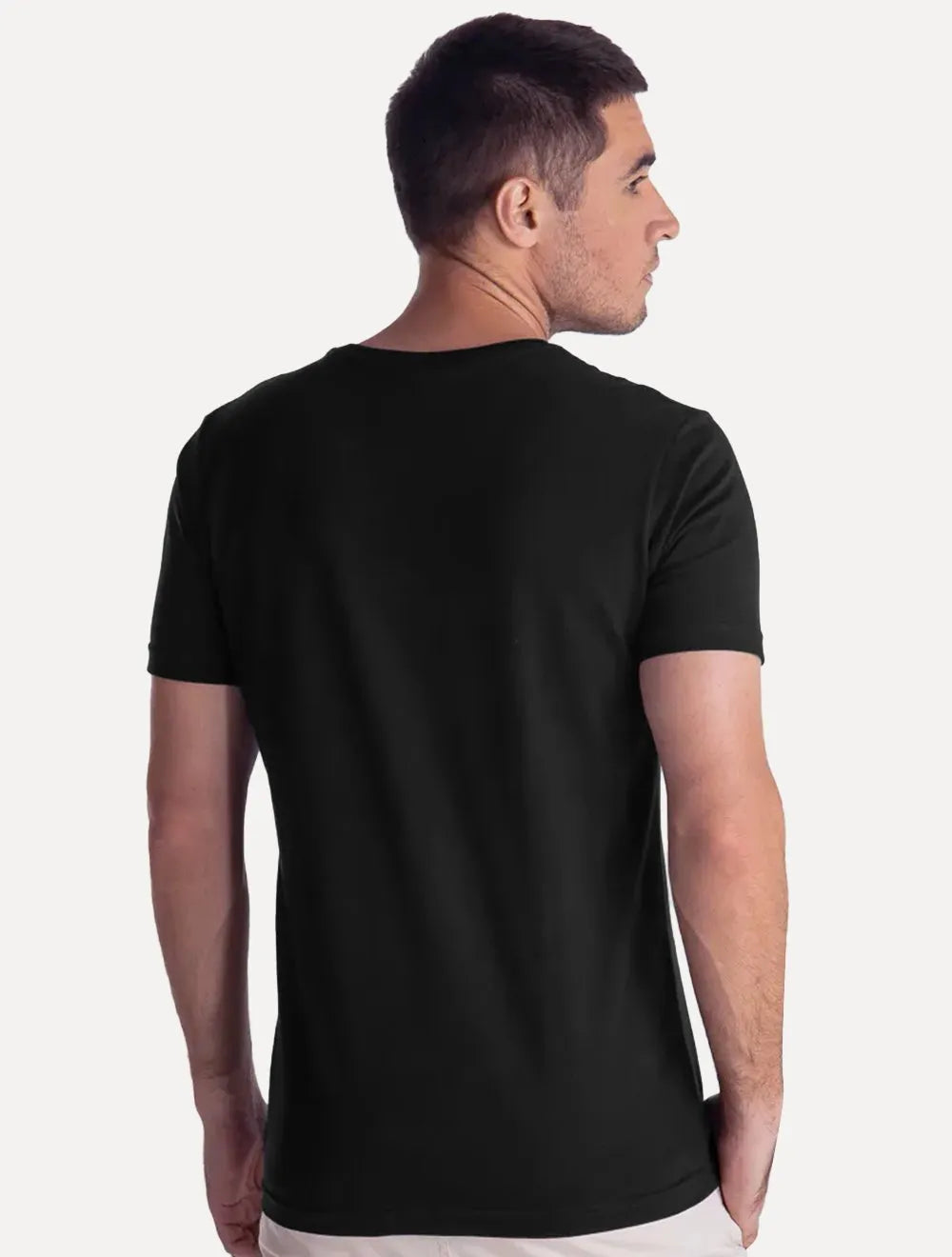 Camiseta King & Joe Masculina Slim Basic Light Small Logo Preta