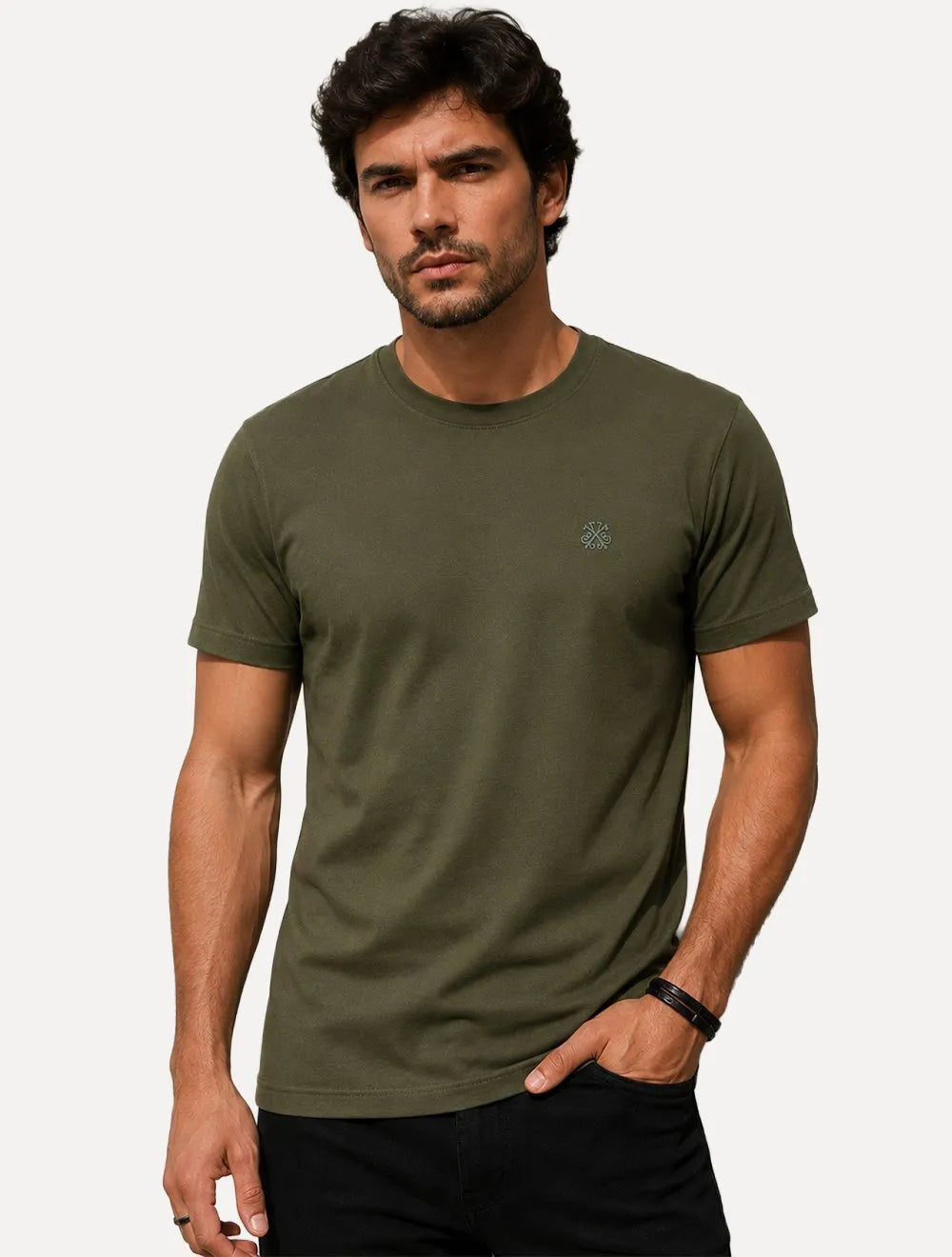 Camiseta John John Masculina Slim Fit One Verde Militar