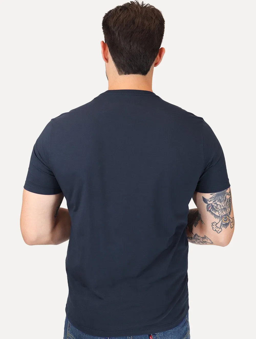 Camiseta Guess Big Logo Los Angeles Bordado Azul Marinho