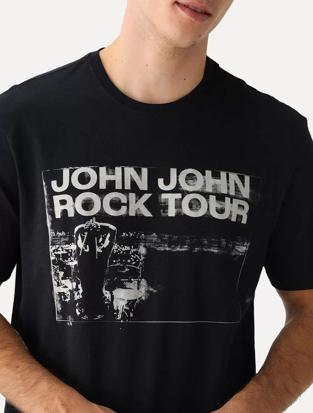Camiseta John John Masculina Regular Red Tour Preta