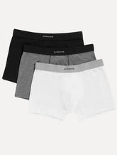 Cuecas Aramis Boxer Cotton Mescla/ Preta/ Branca Pack 3UN