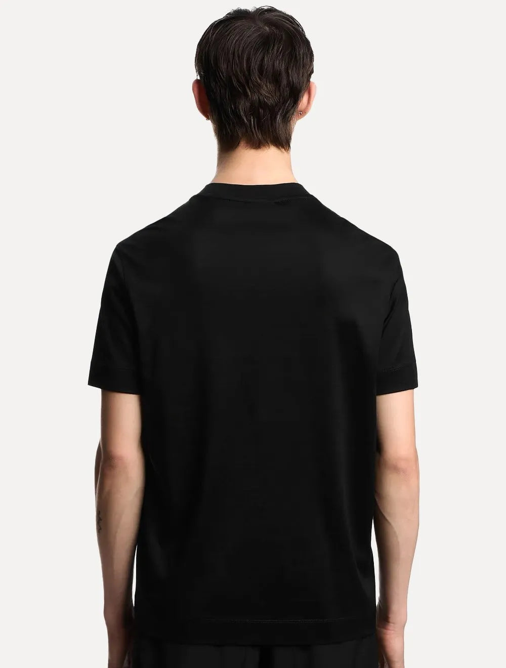 Camiseta Empório Armani Masculina Jersey Logo Chest Preta