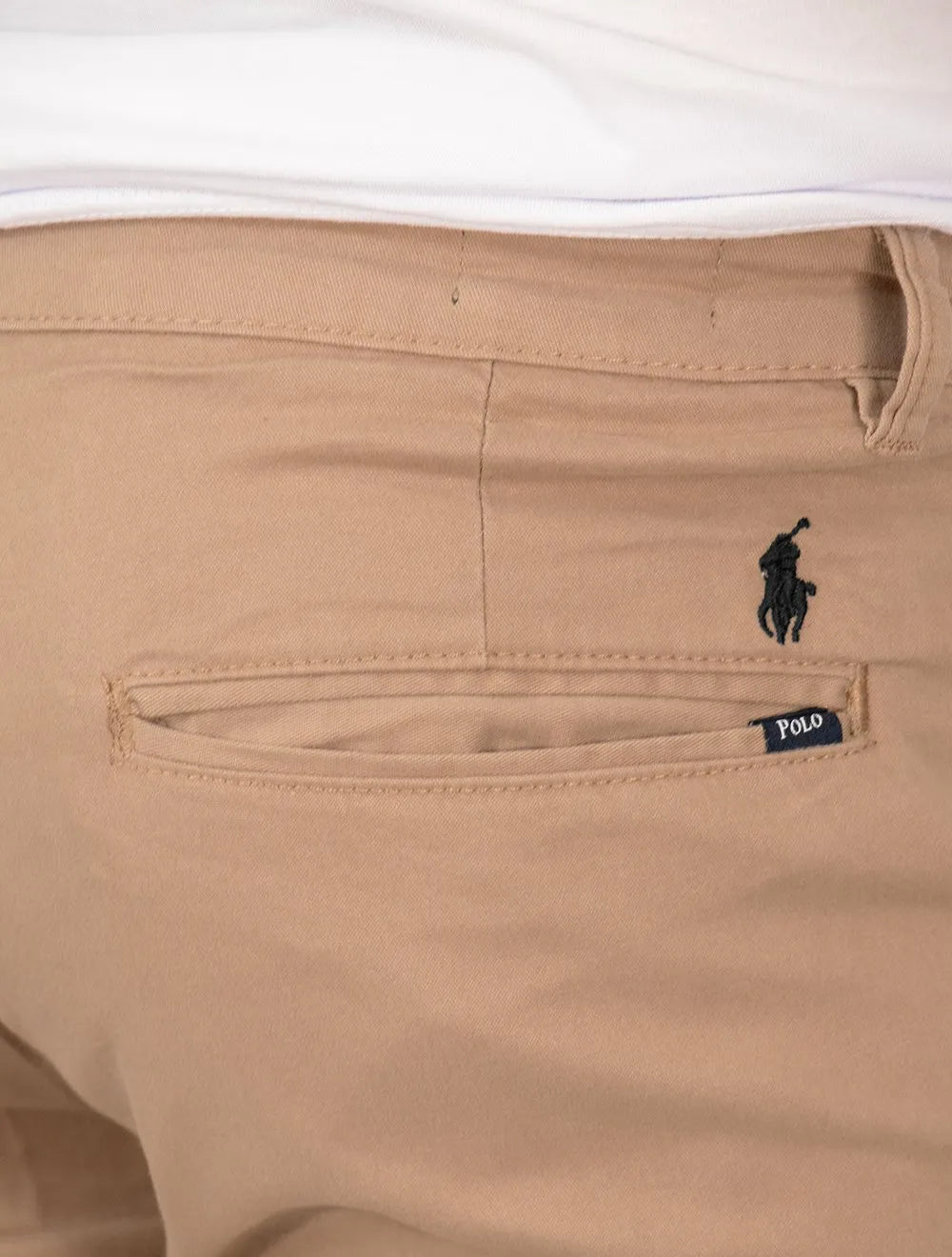 Bermuda Ralph Lauren Masculina Sarja Chino Marrom Claro