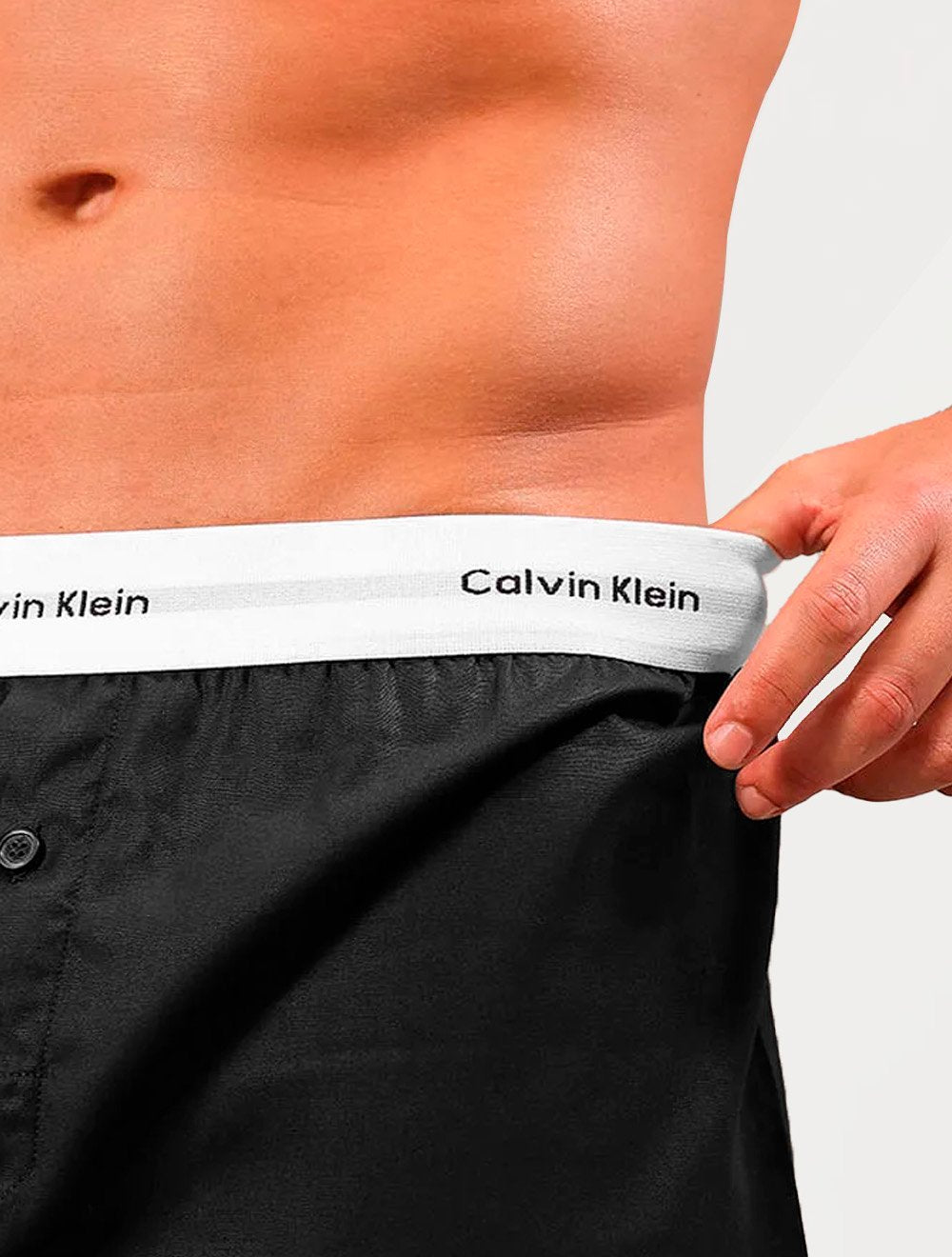 Cueca Calvin Klein Samba Canção New Logo Tricoline Preta
