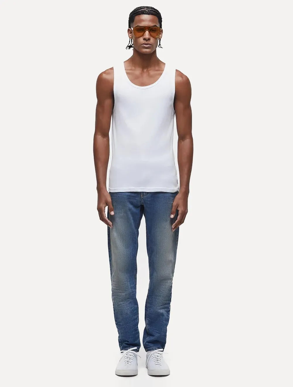 Regata Osklen Masculina Slim Rib Branca