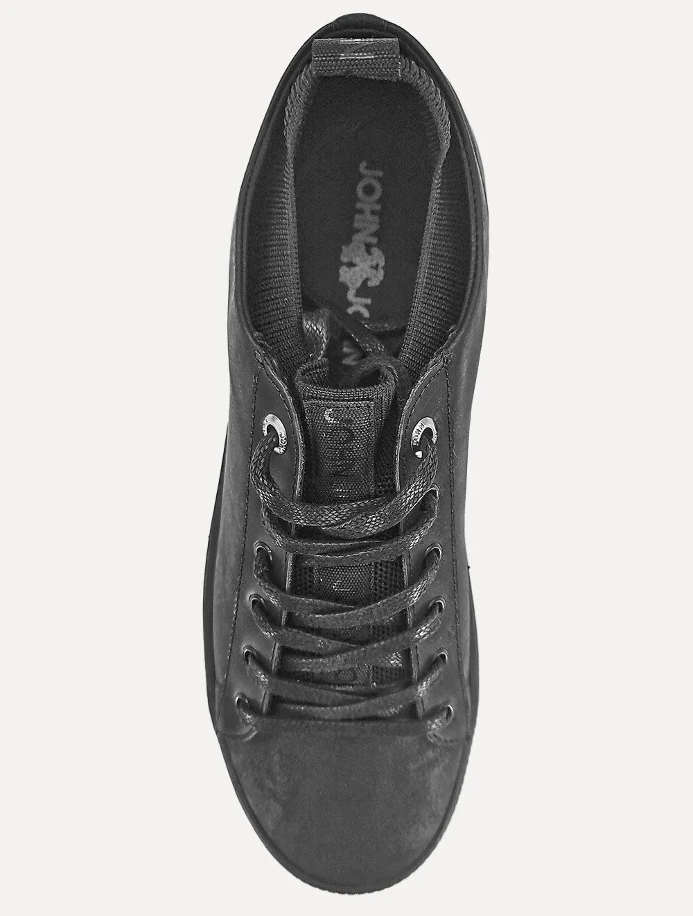 Tênis John John Masculino Couro New Slim Elastico All Black Preto