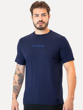 Camiseta Calvin Klein Jeans Masculina Institutional New Logo Azul Marinho