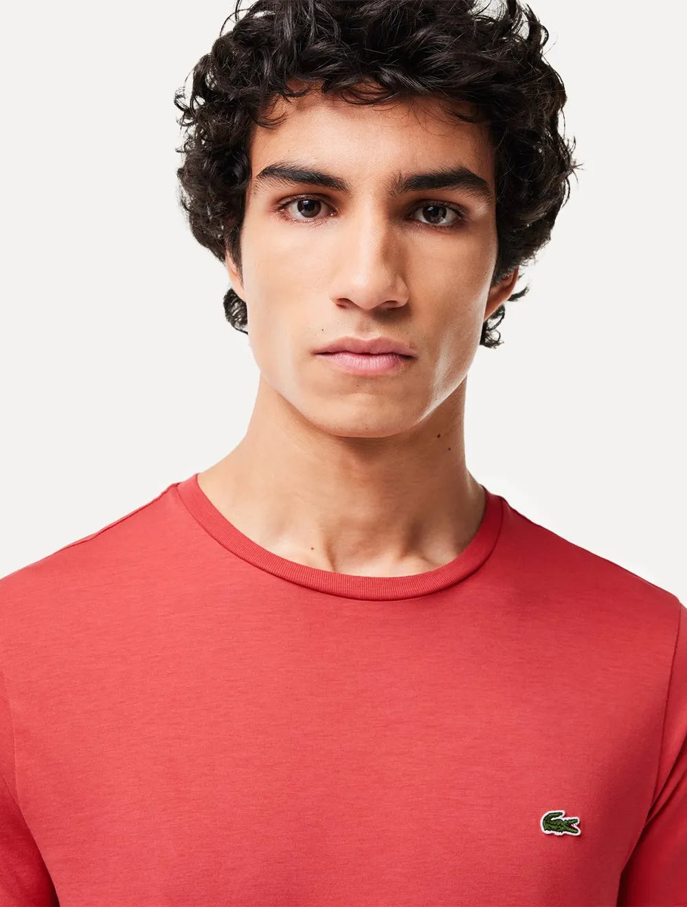 Camiseta Lacoste Masculina Jersey Pima Cotton Goiaba