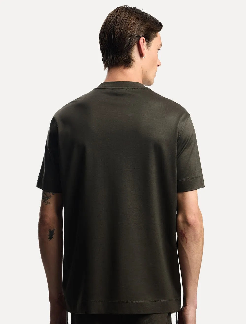 Camiseta Empório Armani Masculina Jersey Logo Chest Verde Escuro