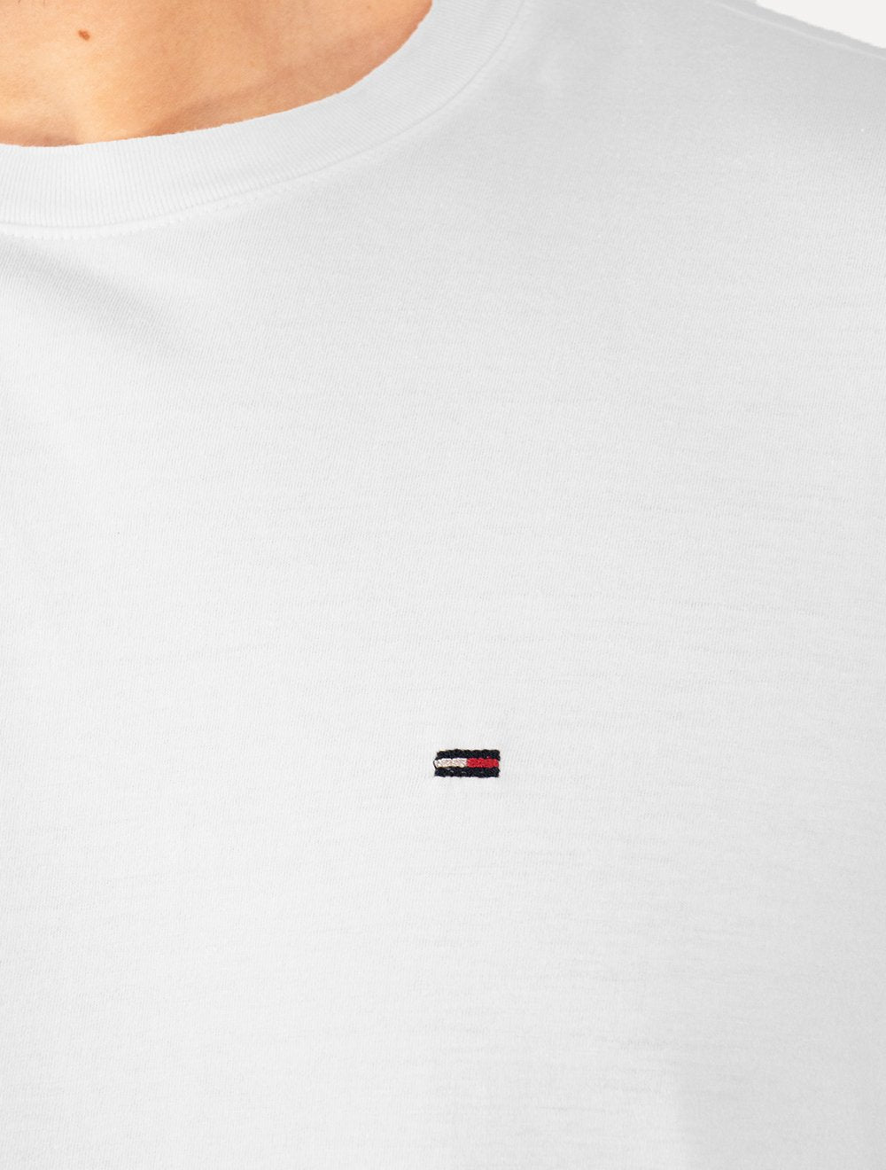 Camiseta Tommy Jeans Masculina Regular C-Neck Flag Branca