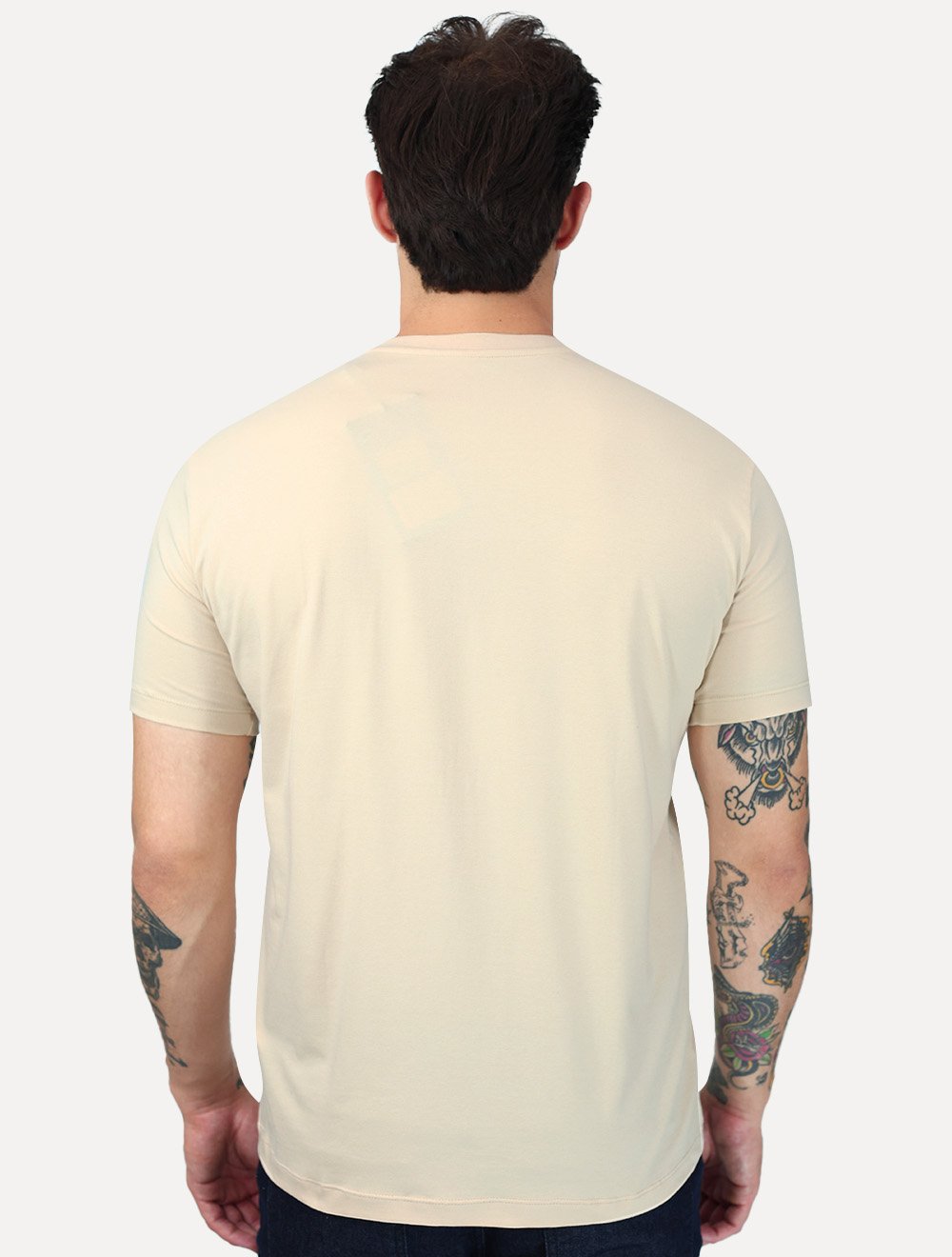 Camiseta K&J Black Premium Egípcio Flex Slim Caqui Claro