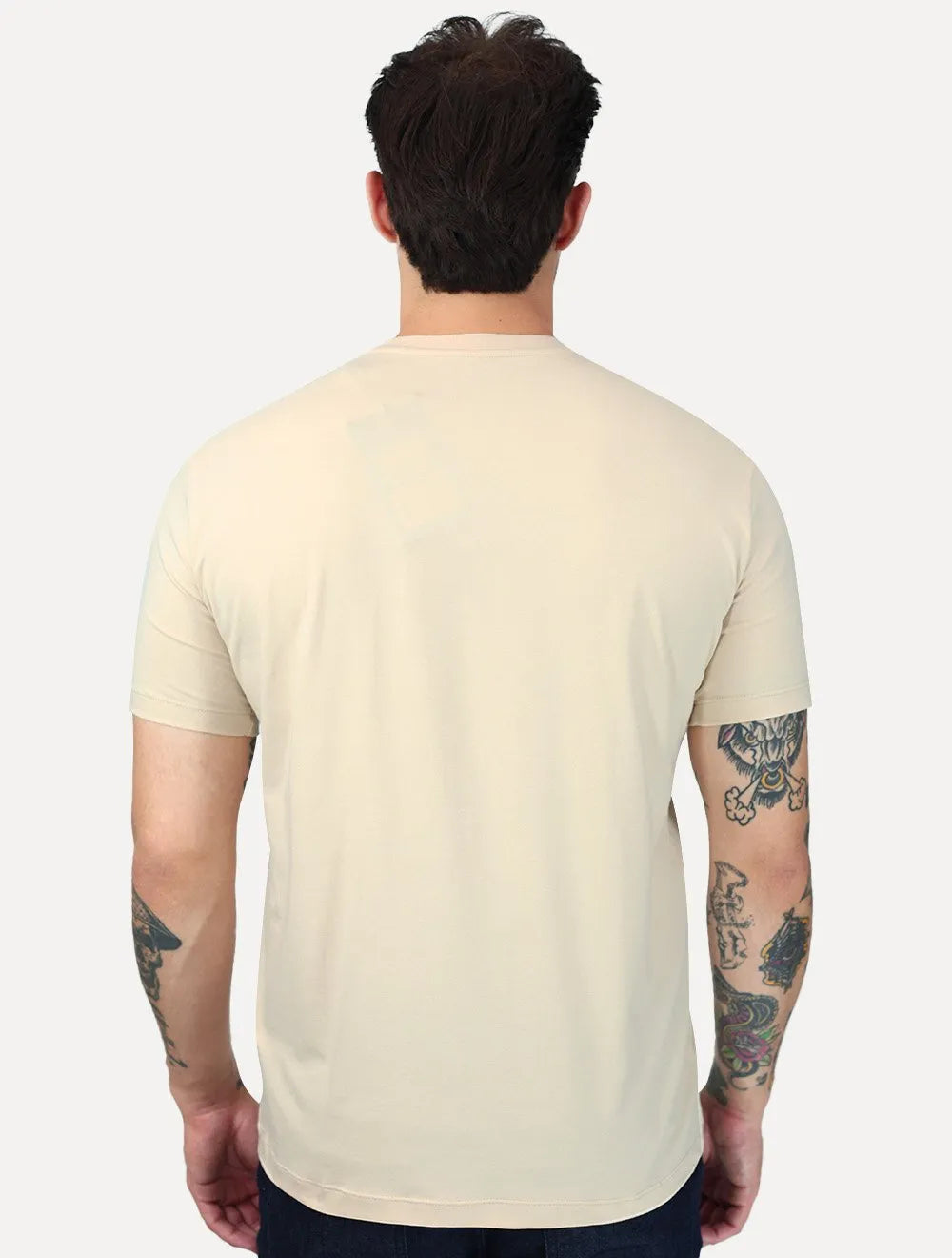 Camiseta K&J Black Premium Egípcio Flex Slim Caqui Claro