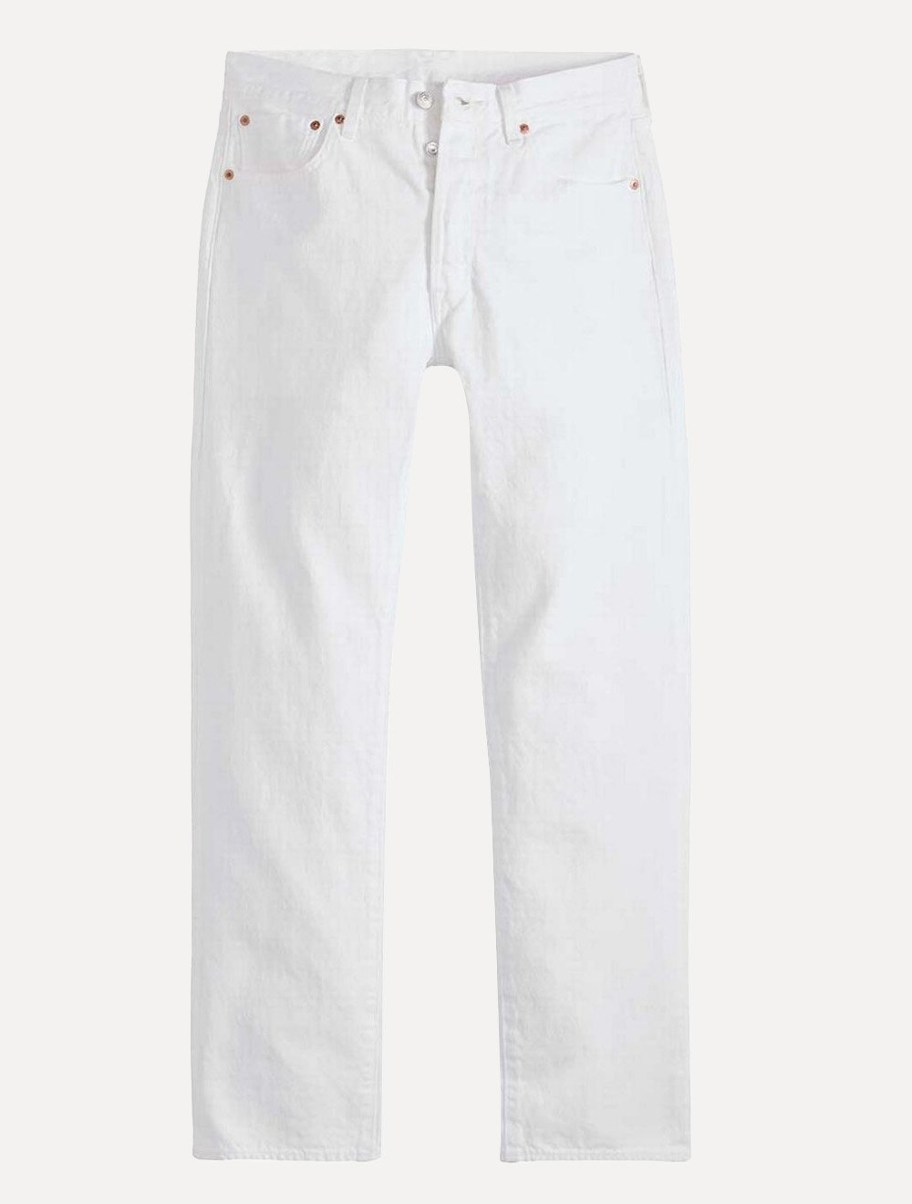 Calça Levis Jeans Masculina Straight 501 Original Branca