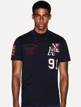 Camiseta Armani Exchange Masculina Regular Multi-Logo Azul Marinho