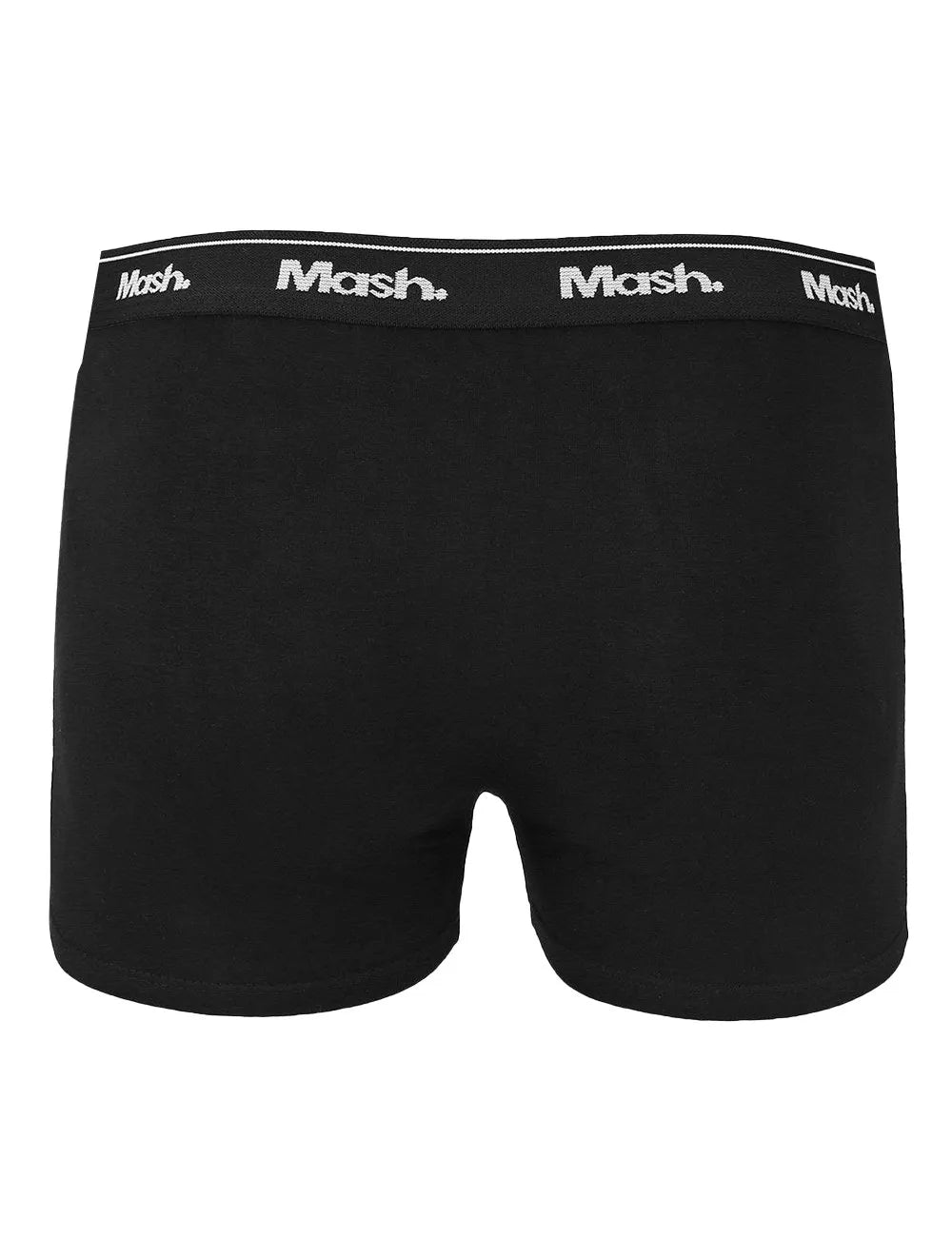 Cueca Mash Boxer Cotton Basic Branca/Preta Pack 2UN