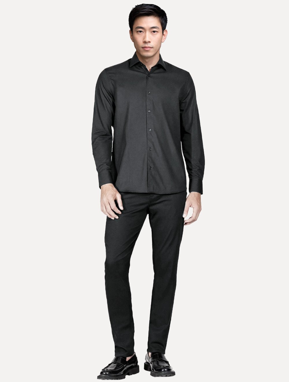 Camisa Aramis Masculina Slim Damero Mono Logo Chumbo