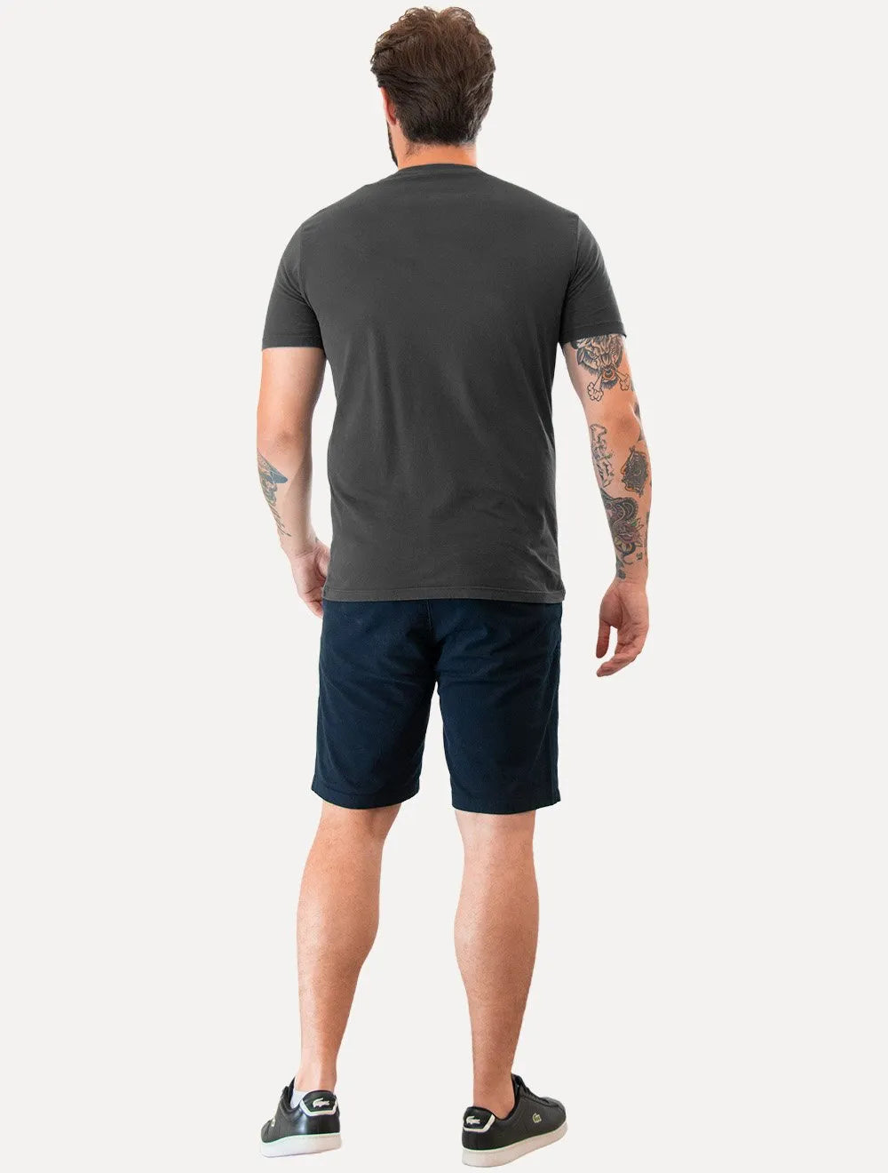 Camiseta Guess Masculina Rubber Logo Sash Chumbo