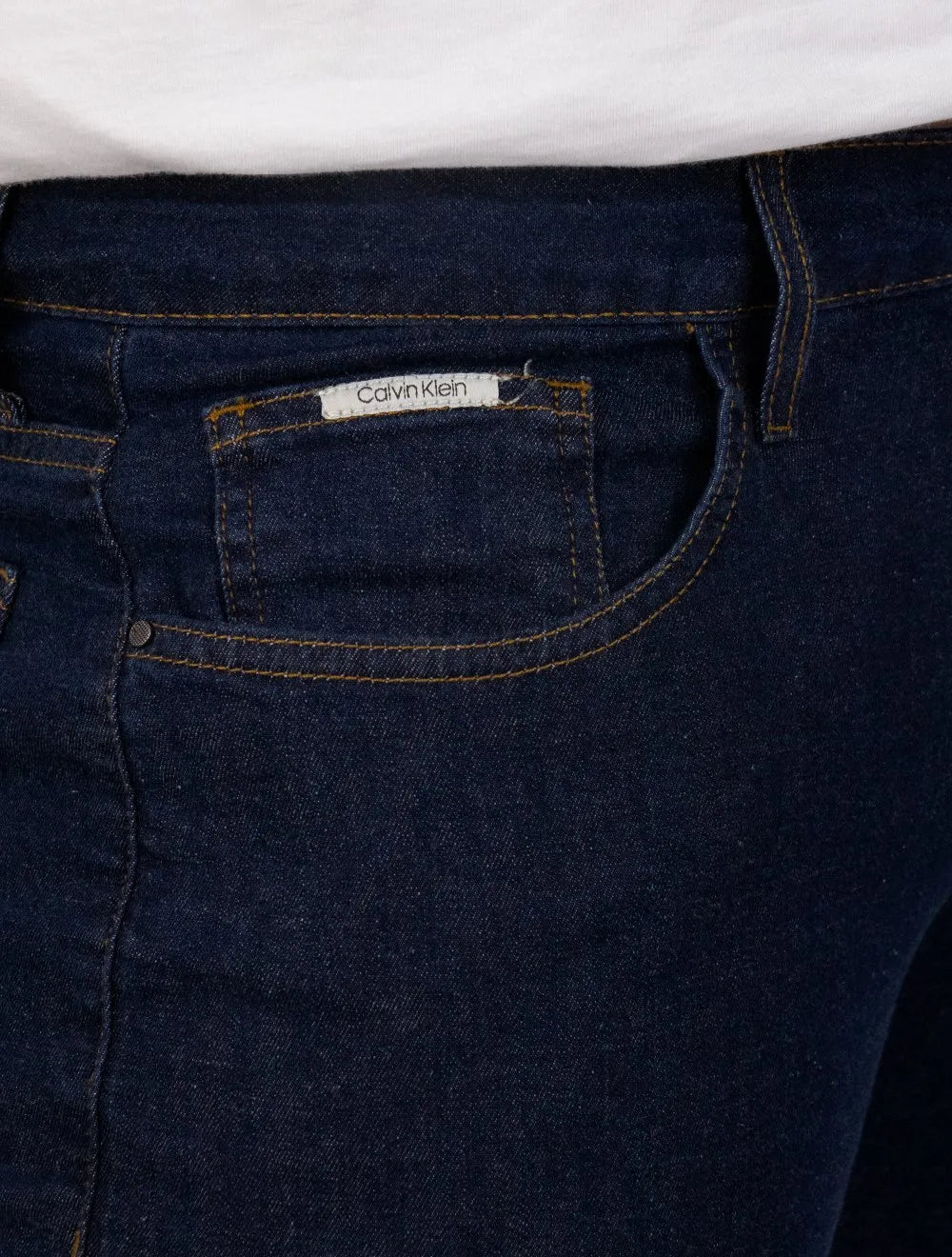 Calça Calvin Klein Jeans Masculina Super Skinny 5 Pockets Escura