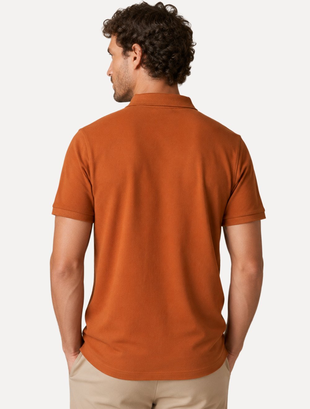 Polo Aramis Masculina Basic Piquet Mono Terracota