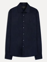 Camisa Ellus Masculina Tricoline LY Classic New Italian Azul Marinho