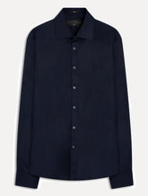 Camisa Ellus Masculina Tricoline LY Classic New Italian Azul Marinho