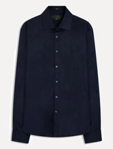 Camisa Ellus Masculina Tricoline LY Classic New Italian Azul Marinho